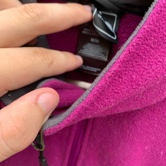 2013 The North Face Magenta Fleece Full Zip Jacket Medium - Picture 3 of 7